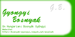 gyongyi bosnyak business card
