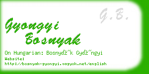 gyongyi bosnyak business card